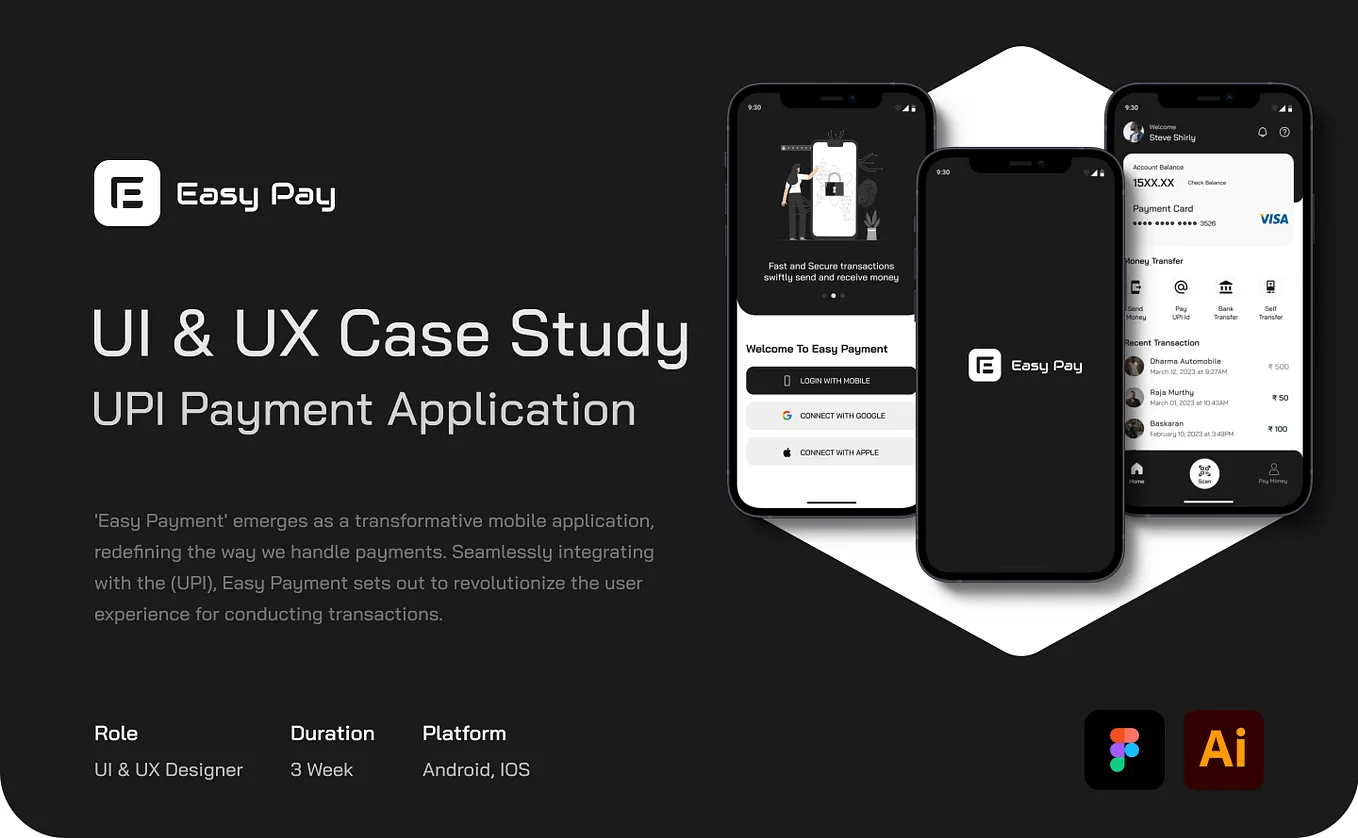 UPI Payment Application - UI UX Case Study