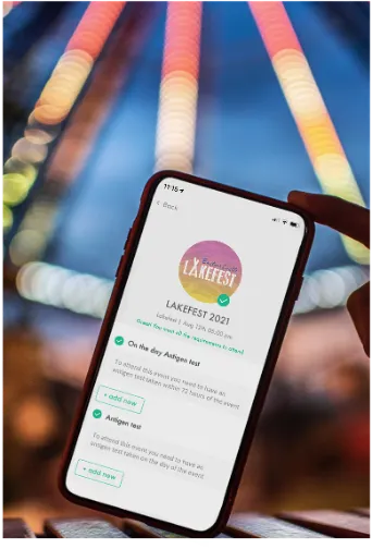 Smartphone app, tested.me helps power Lakefest 2021 and encourage a safe return to events