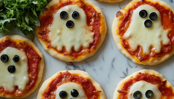 Homemade Ghost Pizza For Halloween