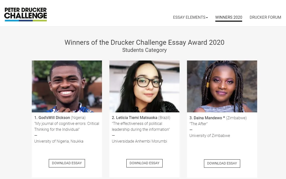 About the Peter Drucker Challenge