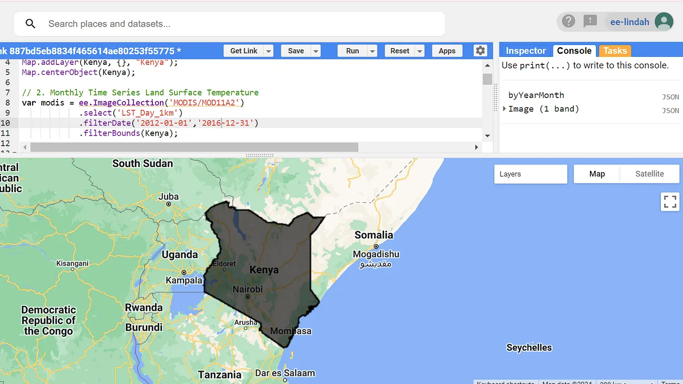 Land Surface Temperature in Kenya