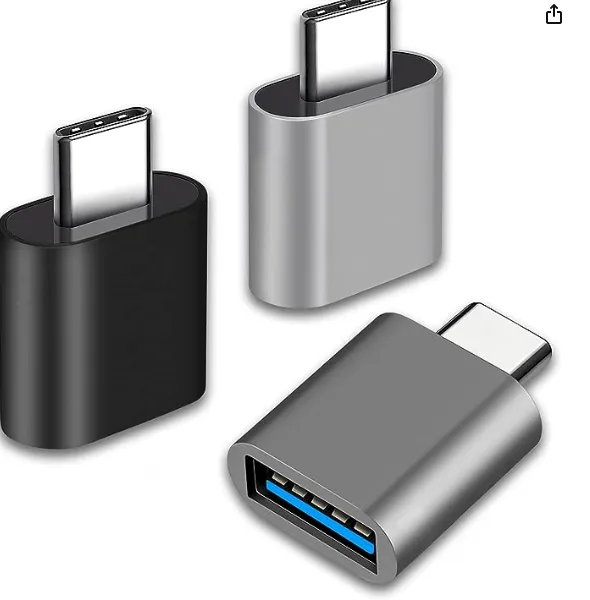 A handful of small USB-C To USB converters