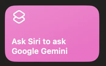 Apple Shortcuts with Google Gemini