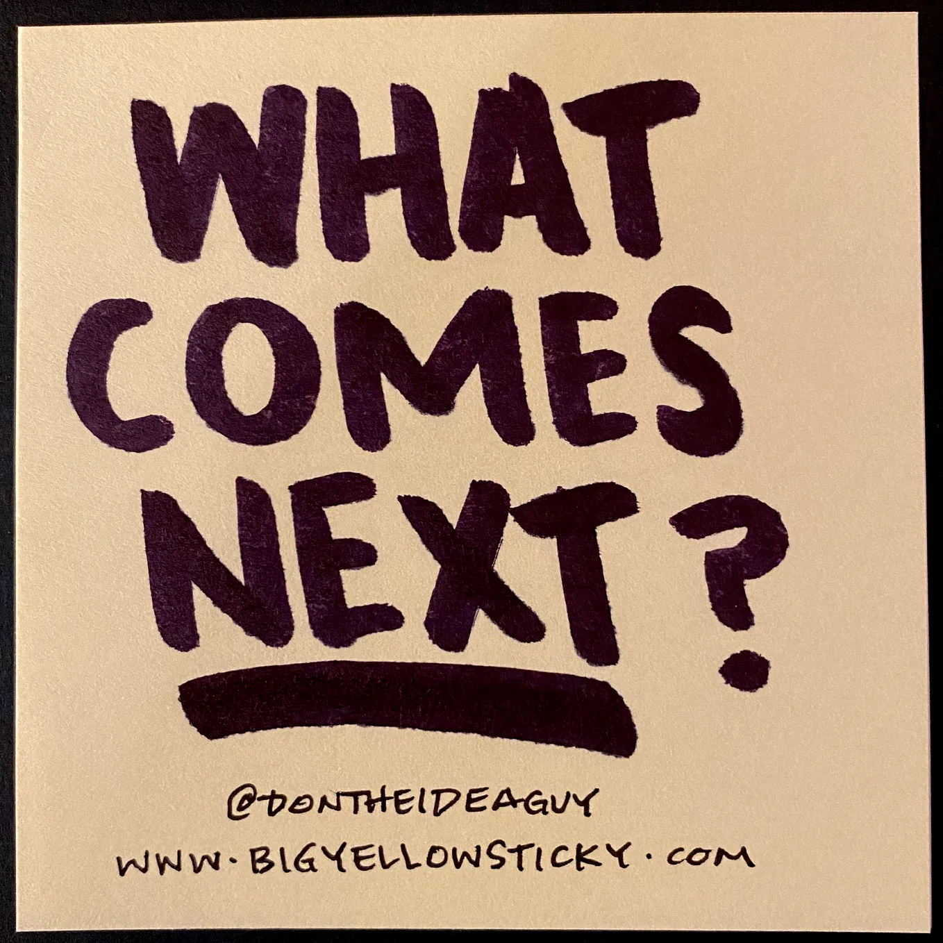 NEXT! 🟨 Big Yellow Sticky