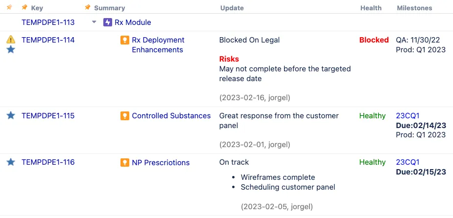 Status Reporting With Jira Structure