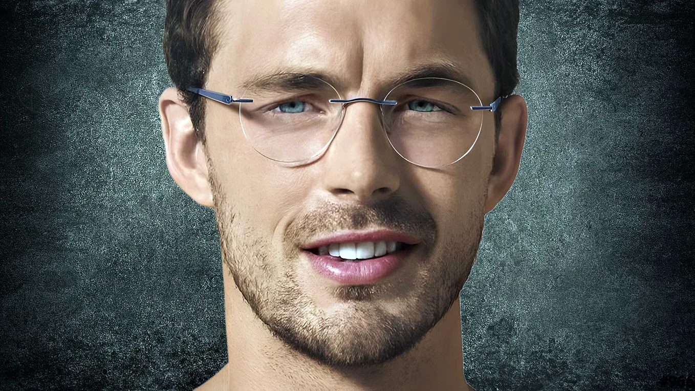 men’s lightweight rimless eyeglasses for daily wear