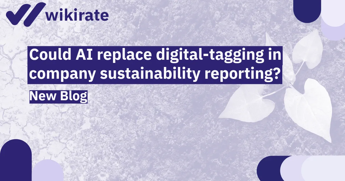 Could AI replace digital-tagging in company sustainability reporting?