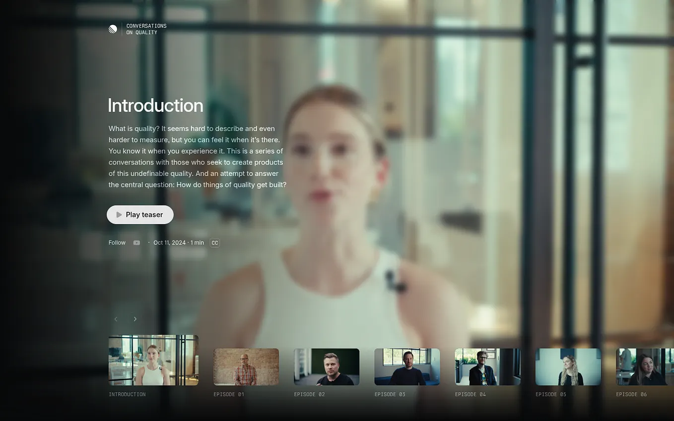 CRO Teardown: Linear put a documentary where the product screenshot usually goes