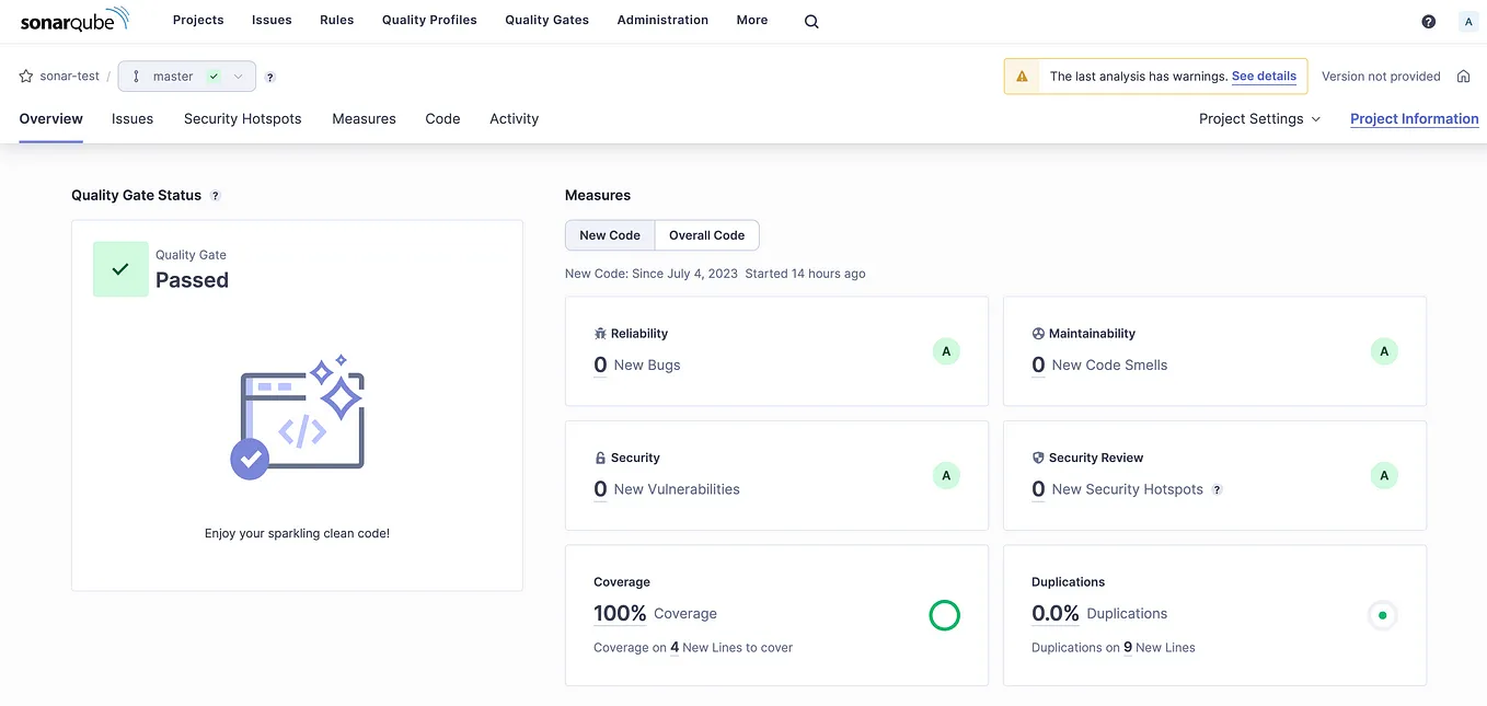 Start SonarQube server and run analyses locally with Docker