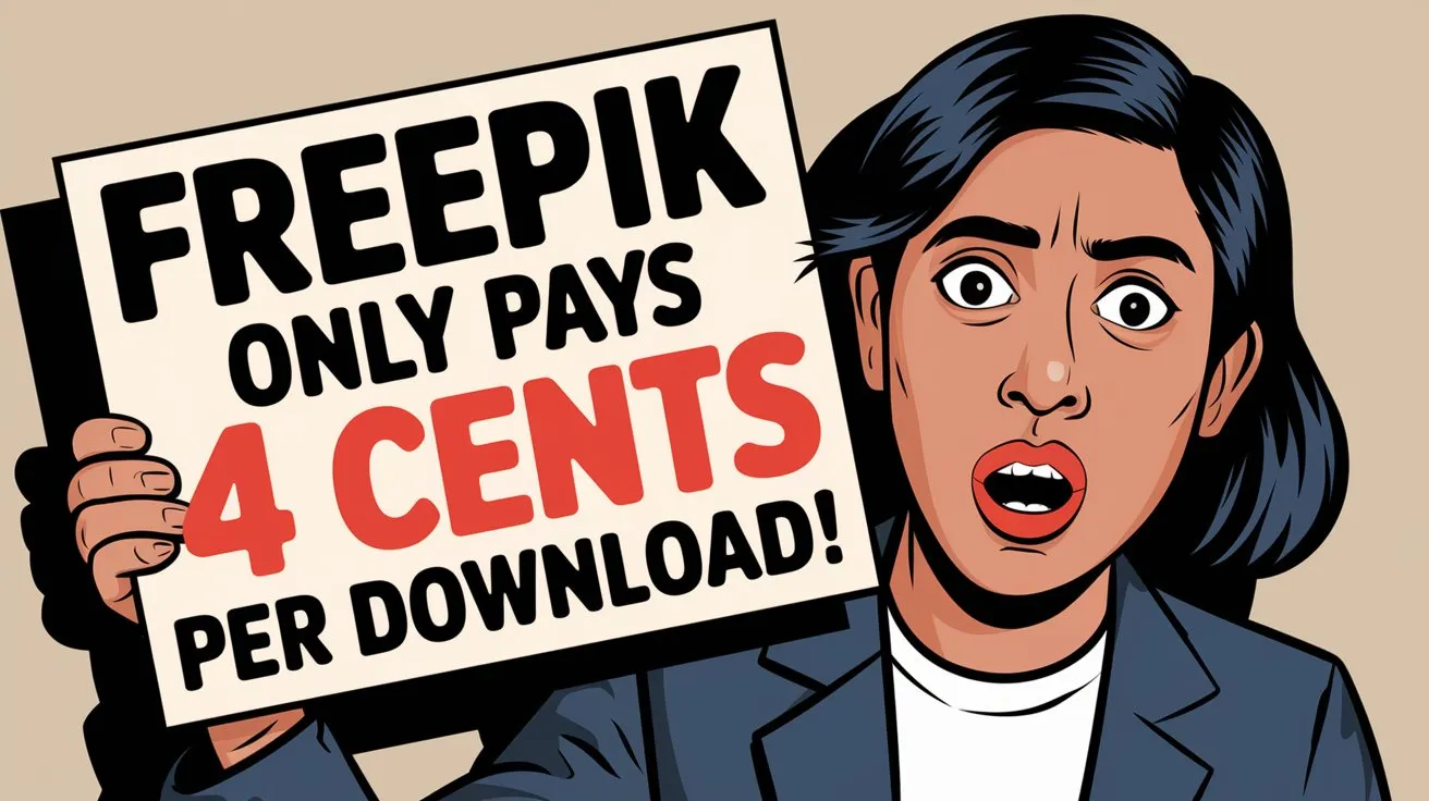 Freepik Only Pays 4 Cents per Download! 💰