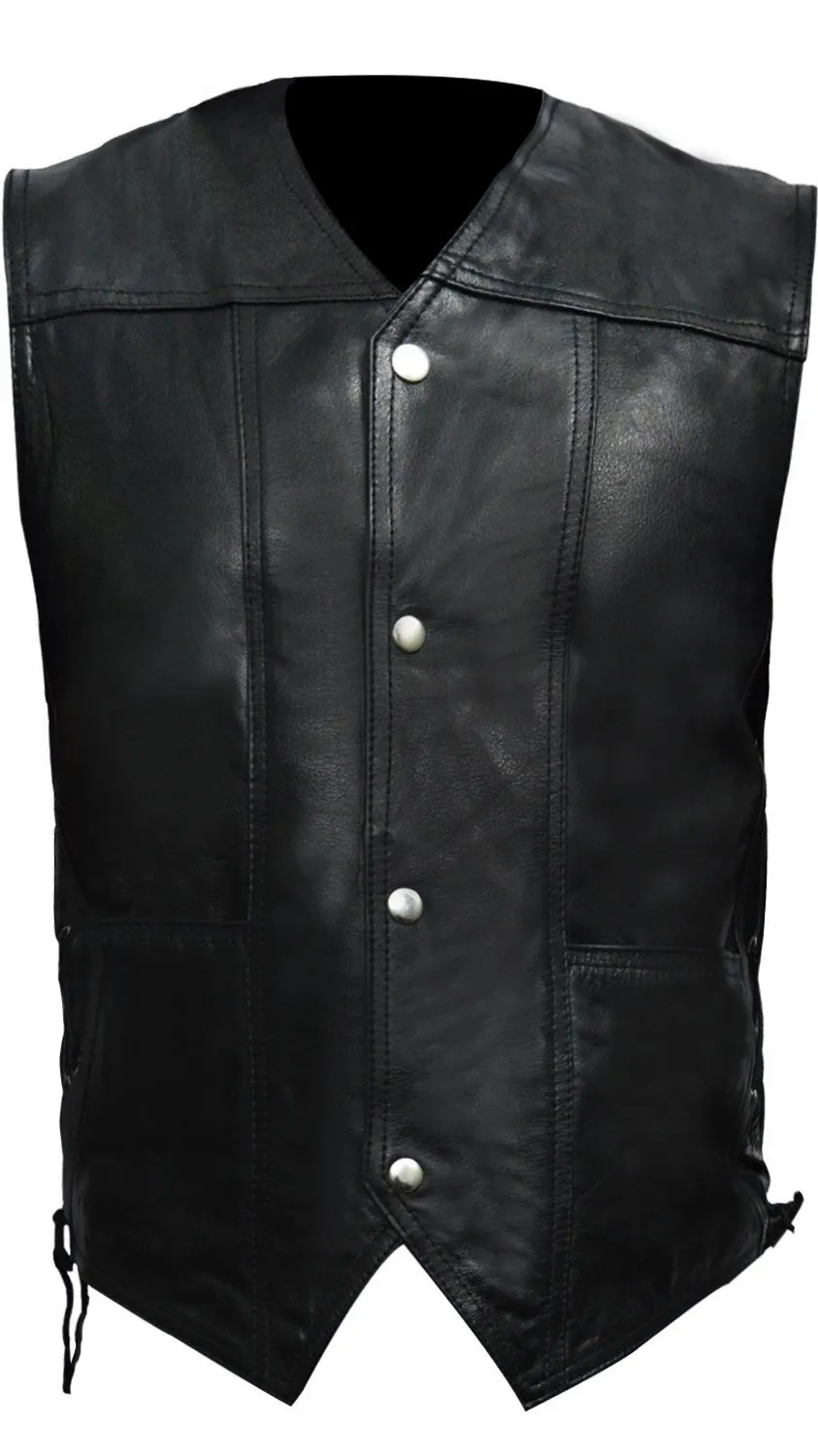 Thomas Jane Punisher Tactical Black Faux Leather Vest | by Kellie