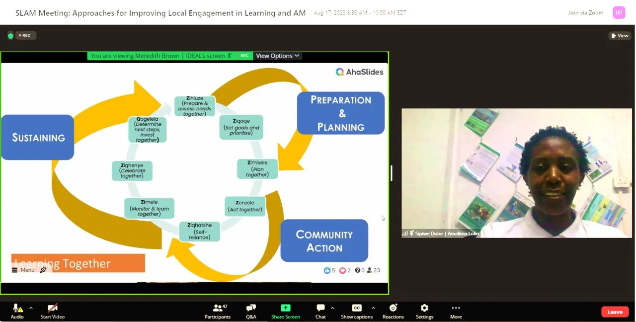 Amalima Loko Highlights Community Visioning During Strategic Learning and Adaptative Management…