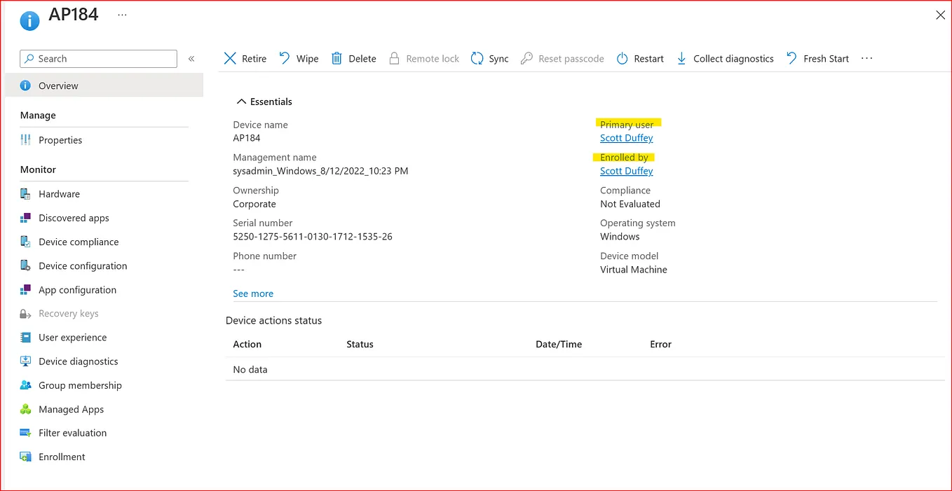 About Intune Primary User