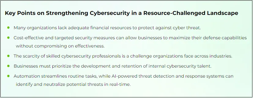 Strengthening Cybersecurity in a Resource-Challenged Landscape