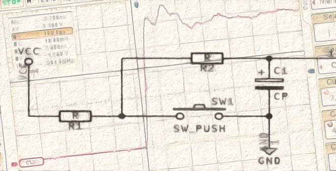 Purely decorative image of a stylised circuit diagram.