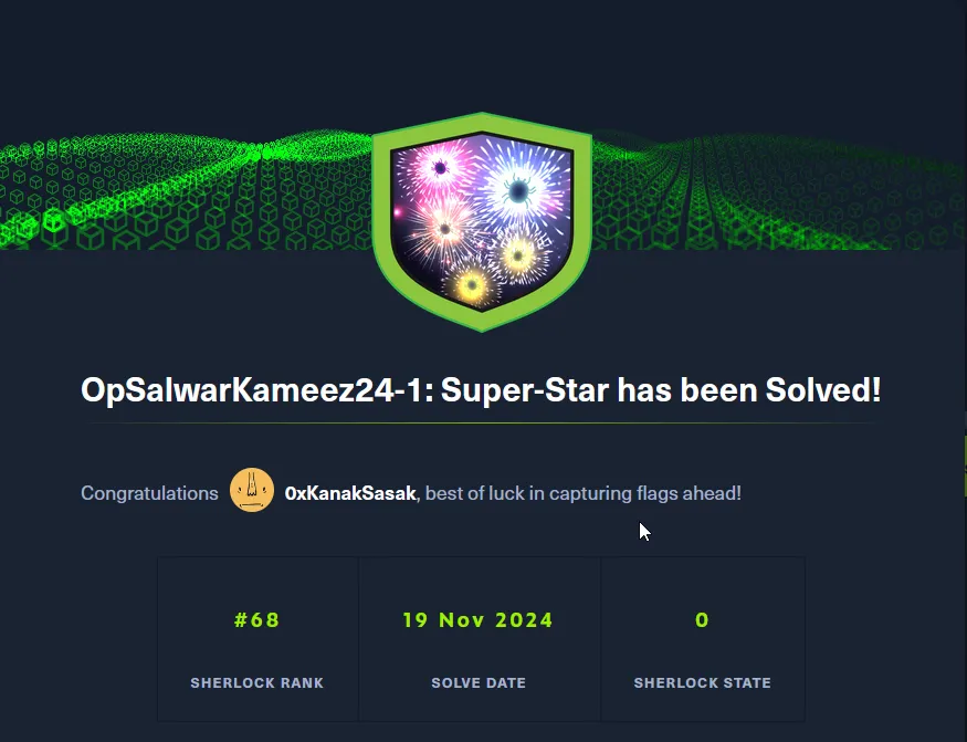 Malware Analysis : HTB Sherloc OpSalwarKameez24–1: Super-Star