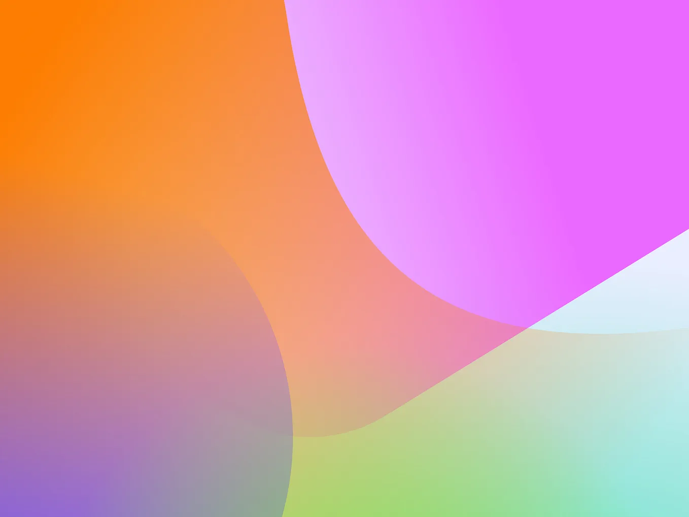 Flowing swirling blocks of vibrantly-hued pastel colors in an orange-to-purple-to-teal-to-green-to-violet gradient.