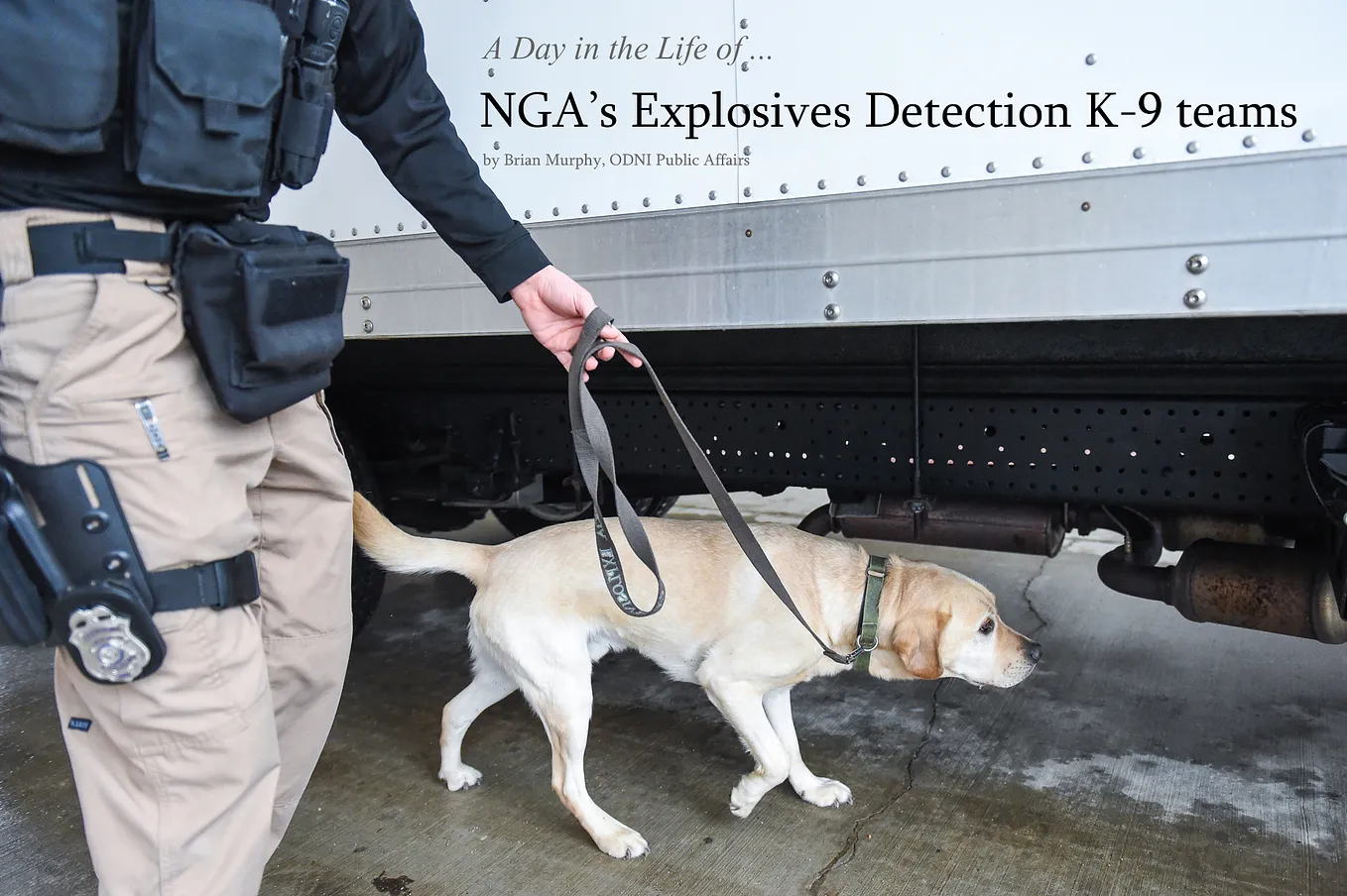 A Day in the Life of … NGA’s Explosives Detection K-9 teams