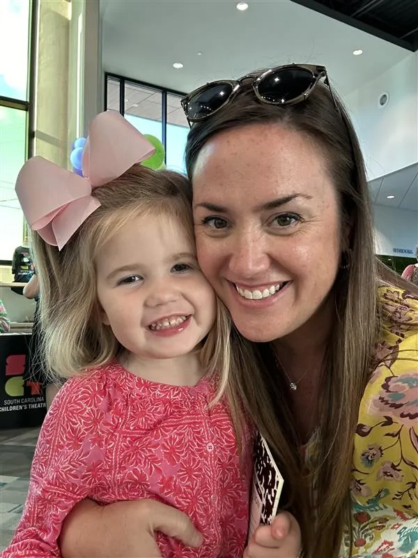 Emily Dunleavy and her 3-year-old daughter, Clara.