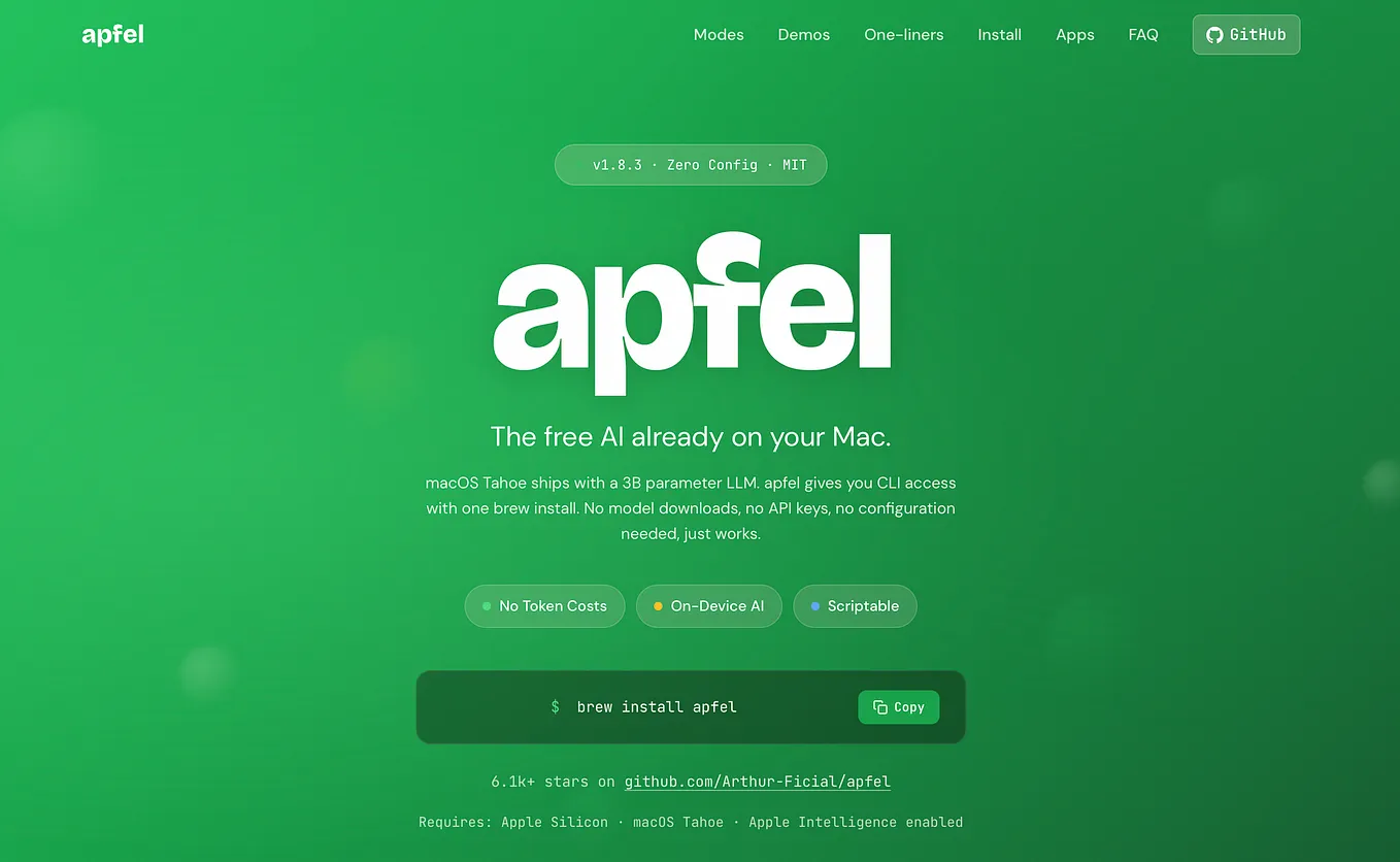 Apfel: The AI Already On Your Mac