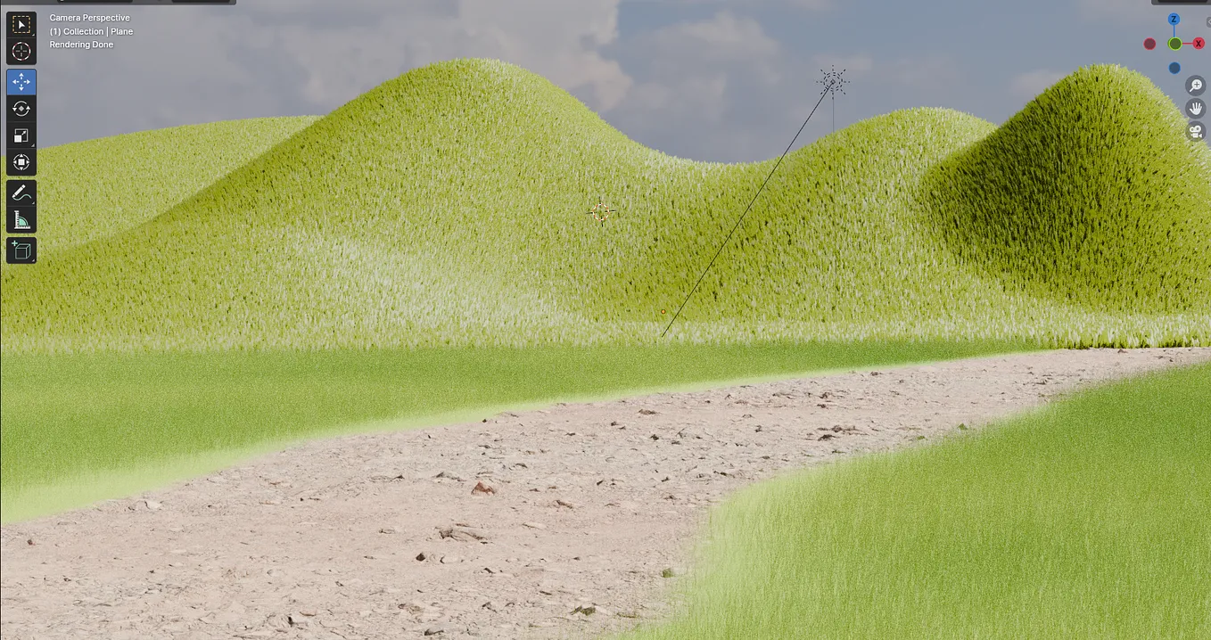 How to create realistic optimized grass in Blender cycles using displacement.