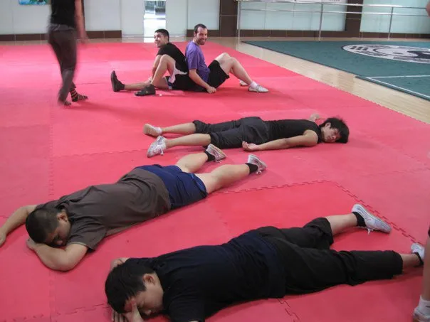 Exhausted group after 8h of training in Shanghai 2013