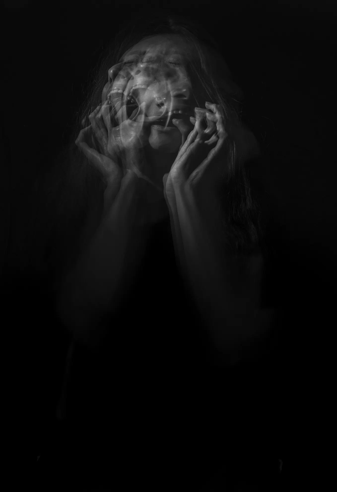 An image of woman screaming