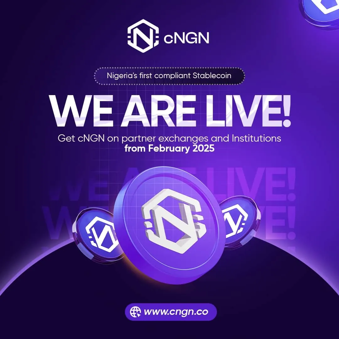 Powered by the Bantu Blockchain network, cNGN is now Live!
