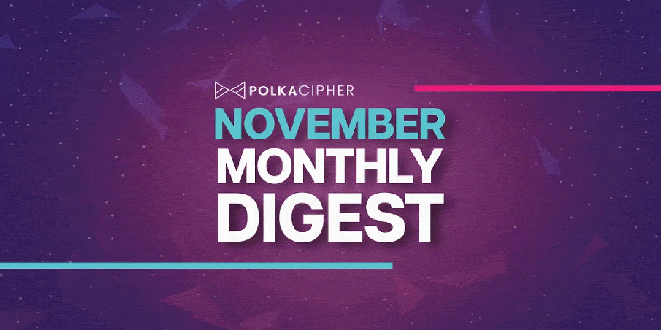 Polkacipher monthly digest — November