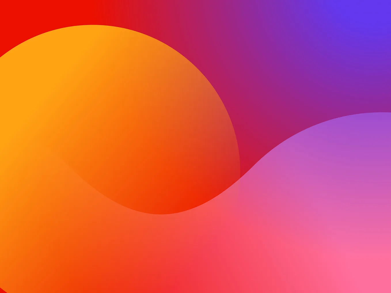 Flowing swirling blocks of vibrantly-hued color in a red-to-orange-to-red-to-purple-to pink gradient.