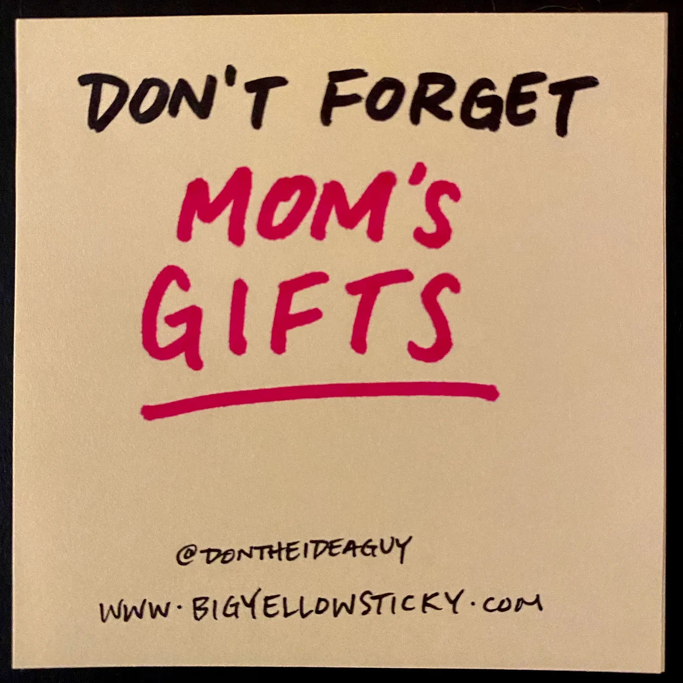 Mother’s Day Gifts That Matter 🟨 Big Yellow Sticky