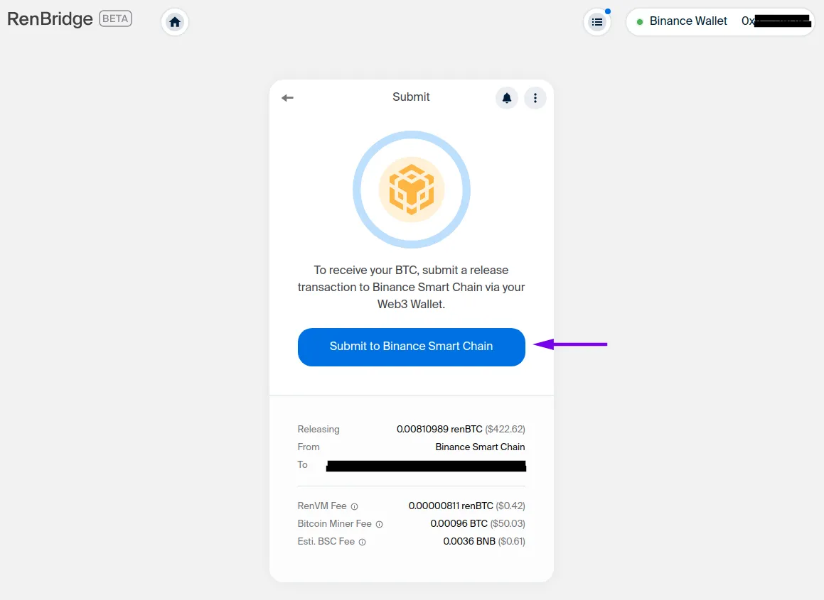 How to release renBTC, renDOGE, renZEC, renBCH from Binance Smart Chain (BSC) back to native…