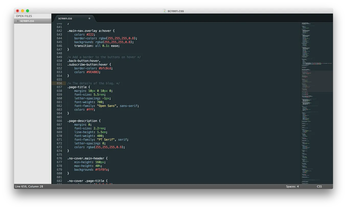 Designing an editor theme for developers