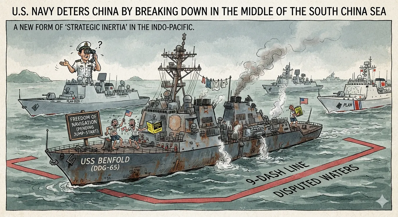 To Deter China, the USS Benfold Breaks Down in the South China Sea