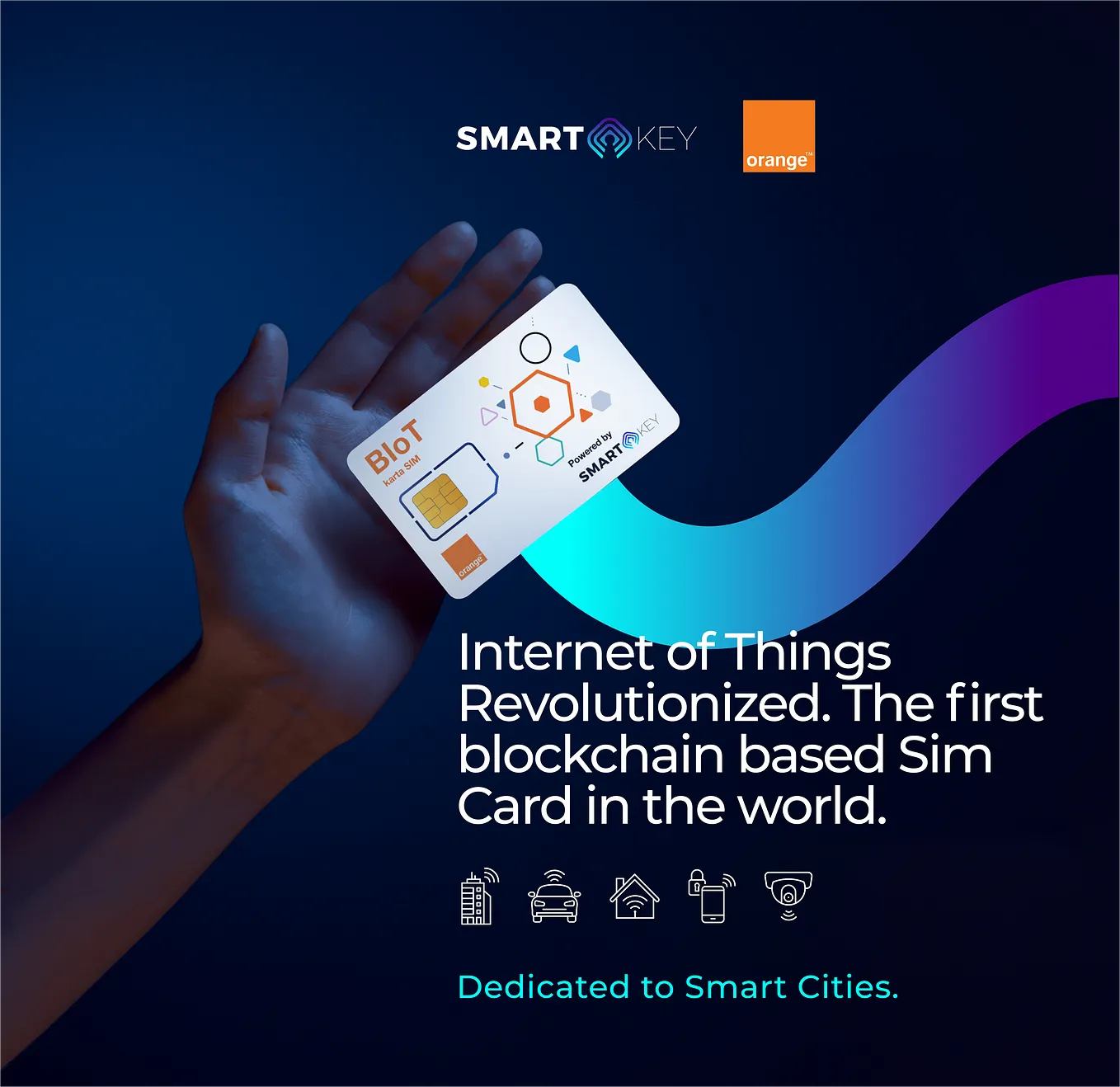 SmartKey X Orange: the world’s first blockchain-of-things SIM for smart cities.