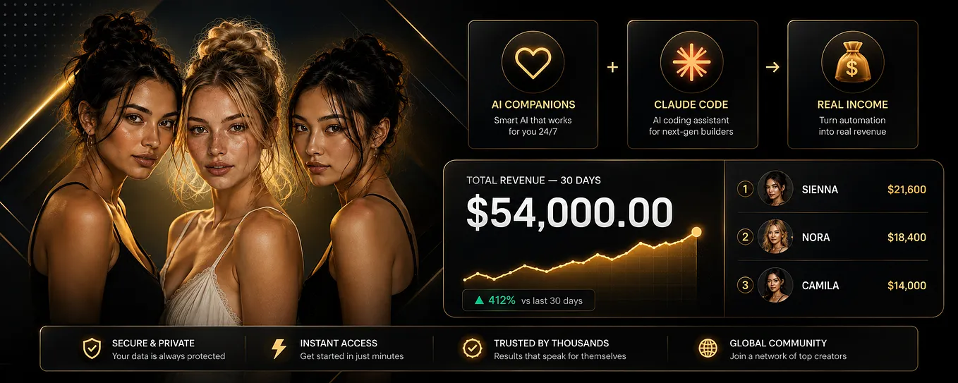 How 3 Fake AI Girlfriends Made $54k in 30 Days Using Claude Code