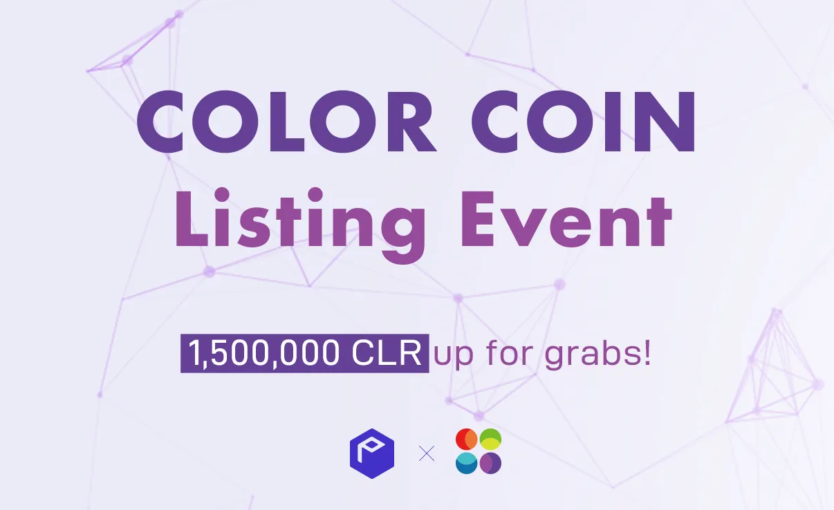 Color Coin (CLR) listing events — 1,500,000 CLR up for grabs!