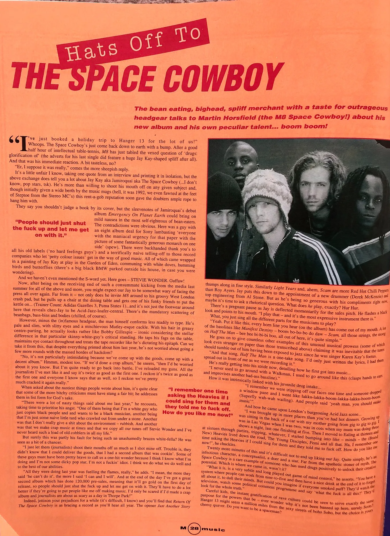 Jamiroquai interview, December 1994