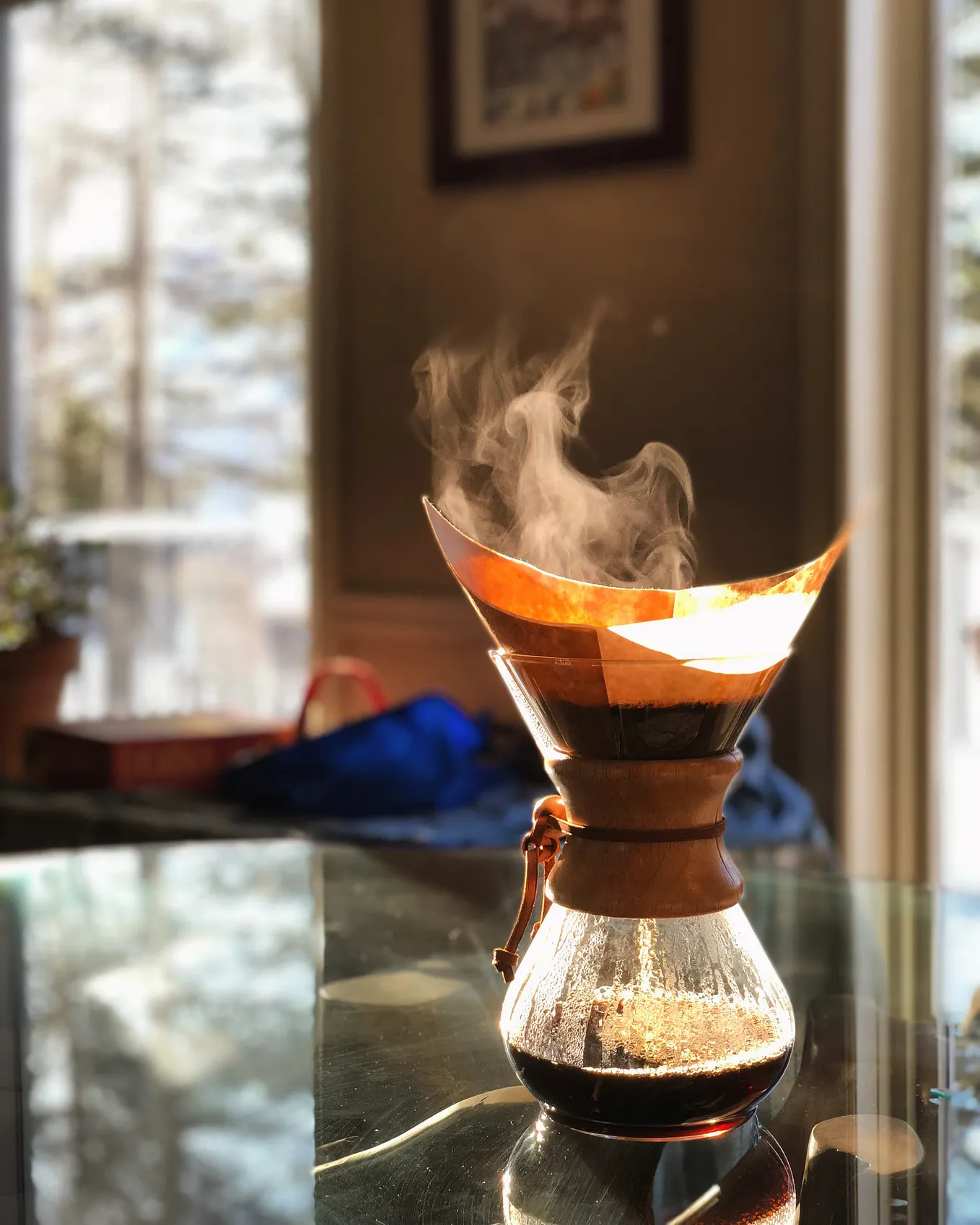 The smell of the coffee