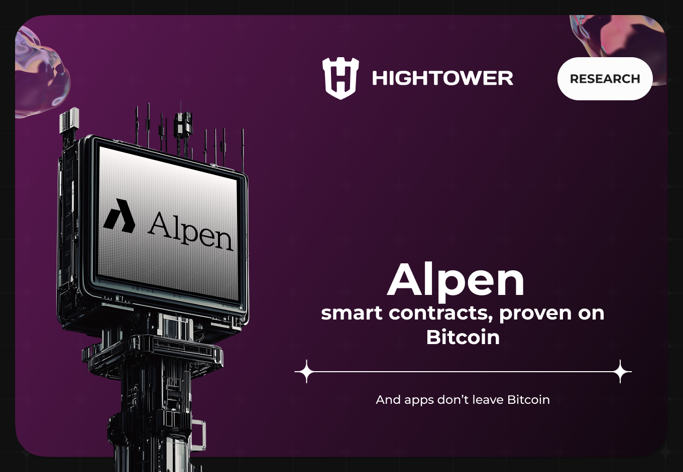 Alpen smart contracts, proven on Bitcoin