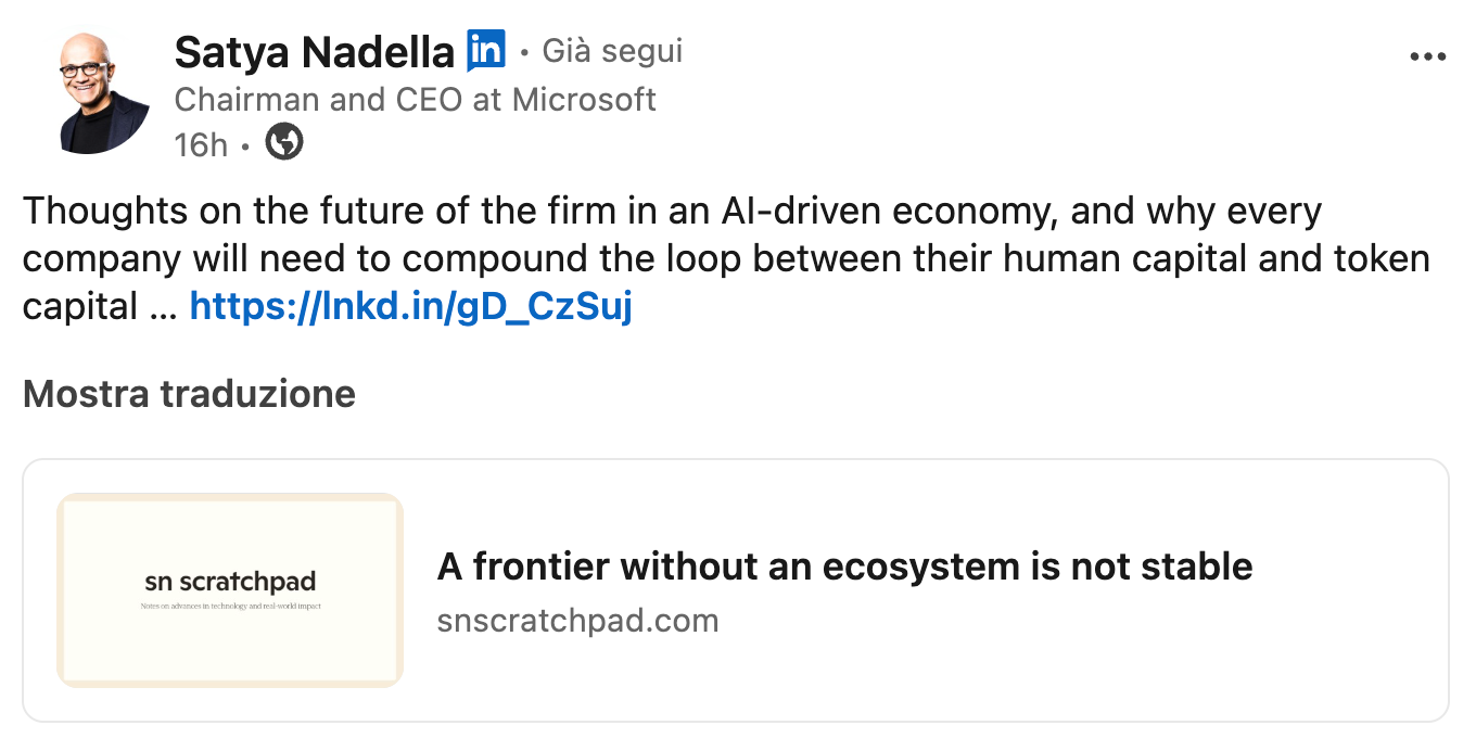 Nadella and the Learning Loop: the Three Layers of AI Sovereignty