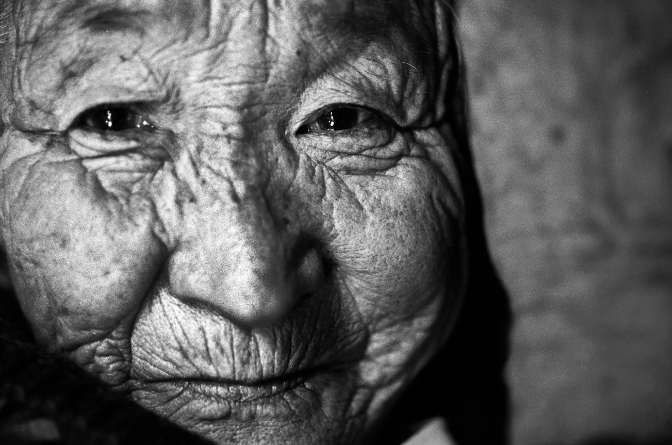 Park Ok-ryeon, 77, deceived with promises of factory work before being forcibly conscripted into the Japanese military regime of wartime sexual enslavement. Photographed in Seoul by Yunghi Kim, 1996.