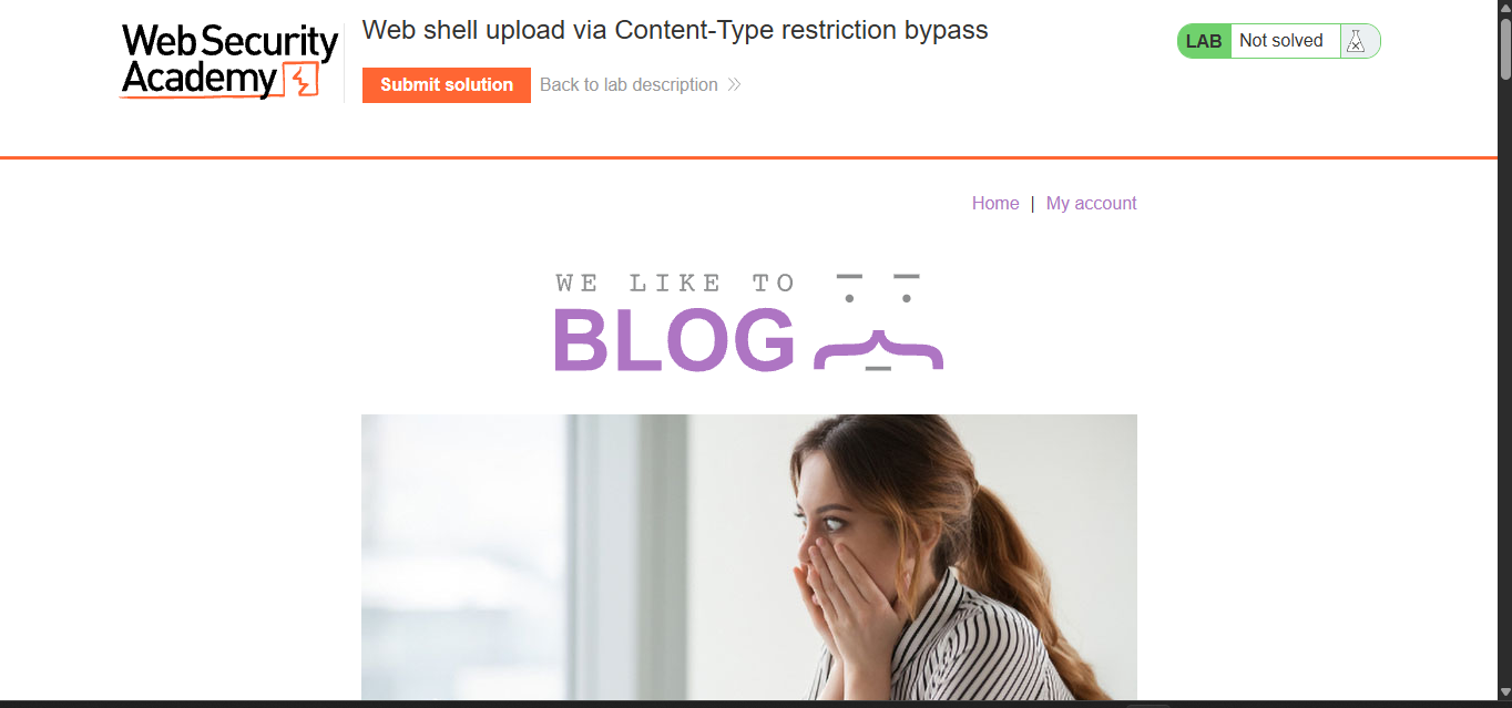 Web shell upload via Content-Type restriction bypass — portswigger academy