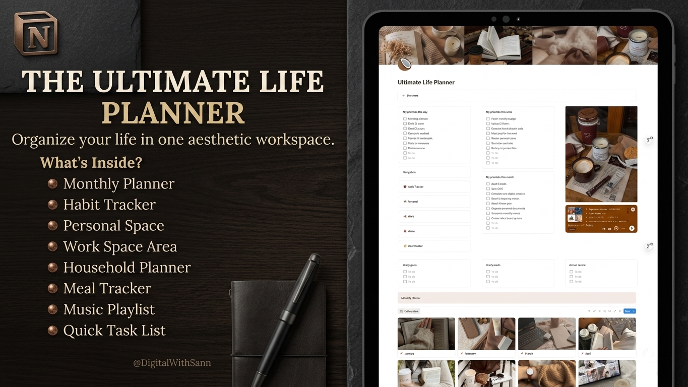 The Ultimate Life Planner 2026: A Simple System for Organizing Your Life in Notion