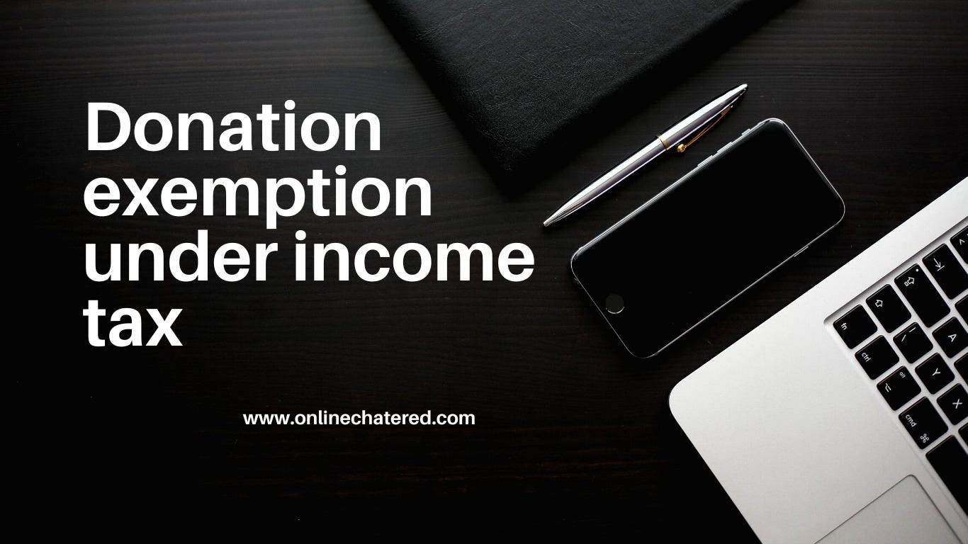 Donation Exemption Under Income Tax