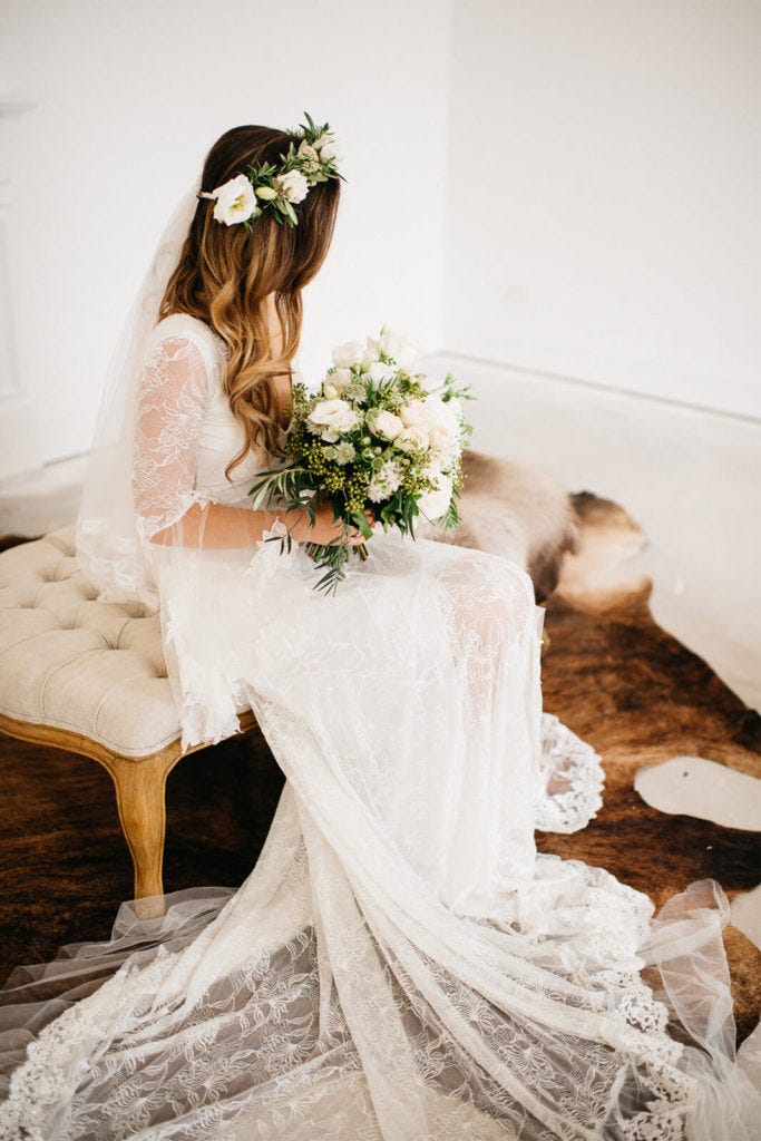 high neck lace top wedding dress Designer Wild Lace Mock Neck Long Sleeve Ball Gown Satin Wedding Dress main image 0