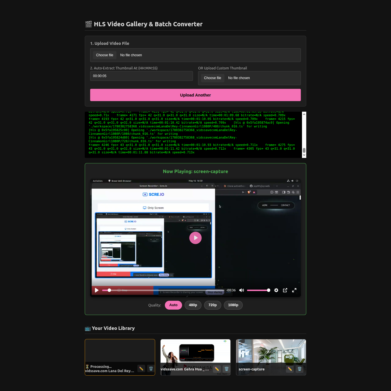 Building a Self-Hosted Video Processing Platform with Bun, FFmpeg, and Docker