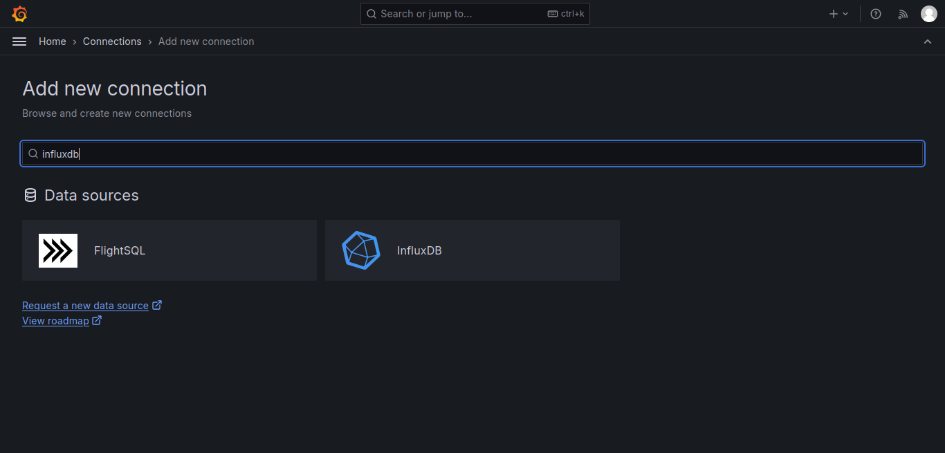 Add a new Grafana Data Source