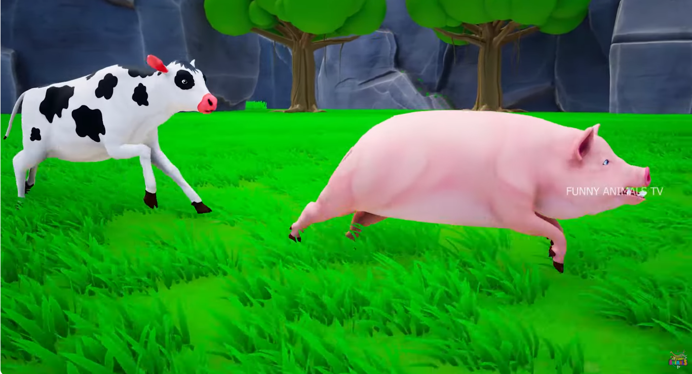 Farm Animals Outsmart the Sneaky Fox in a Hilarious Fruit Theft Trap! 🐄🦊