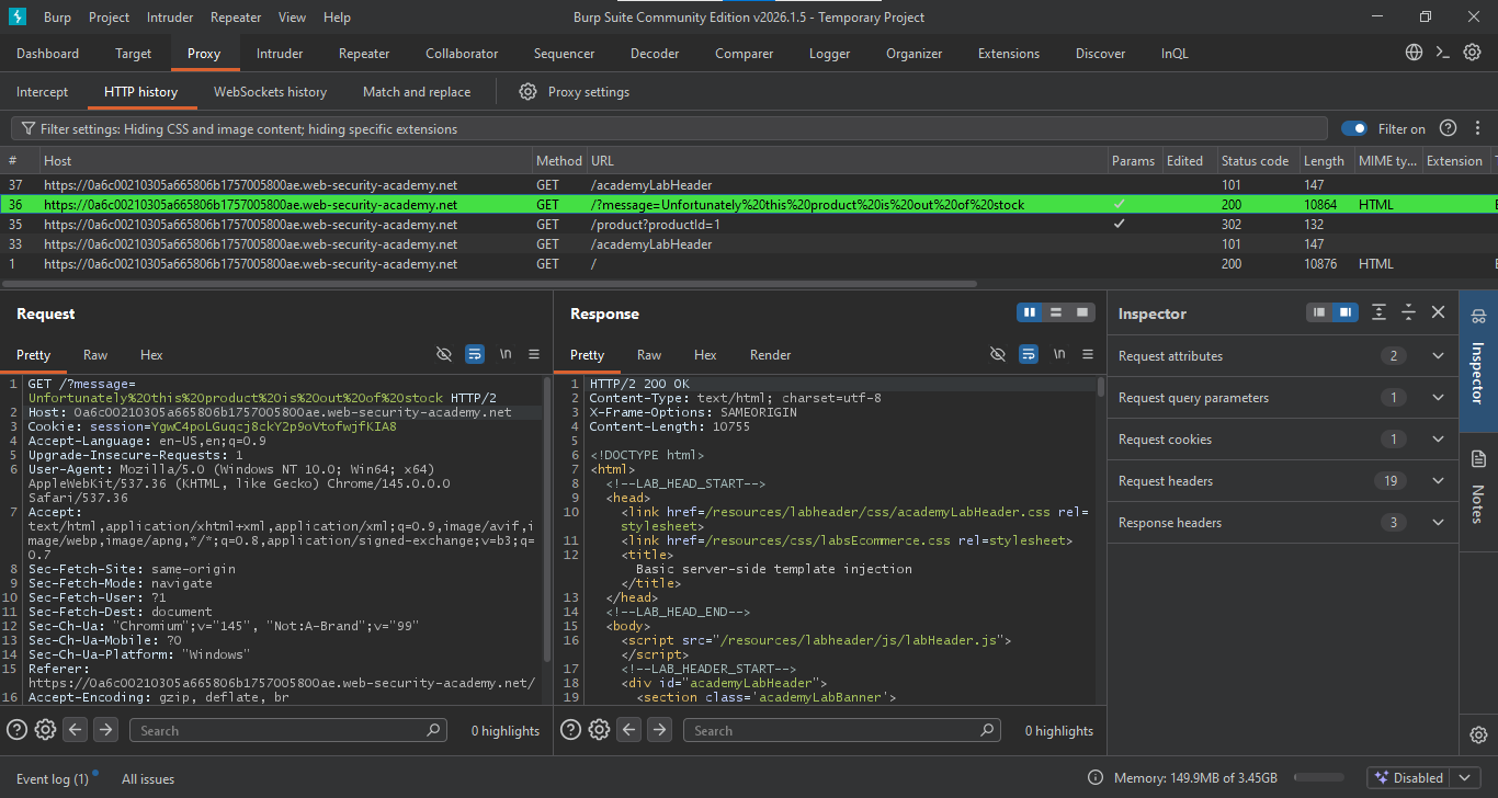 Basic server-side template injection
